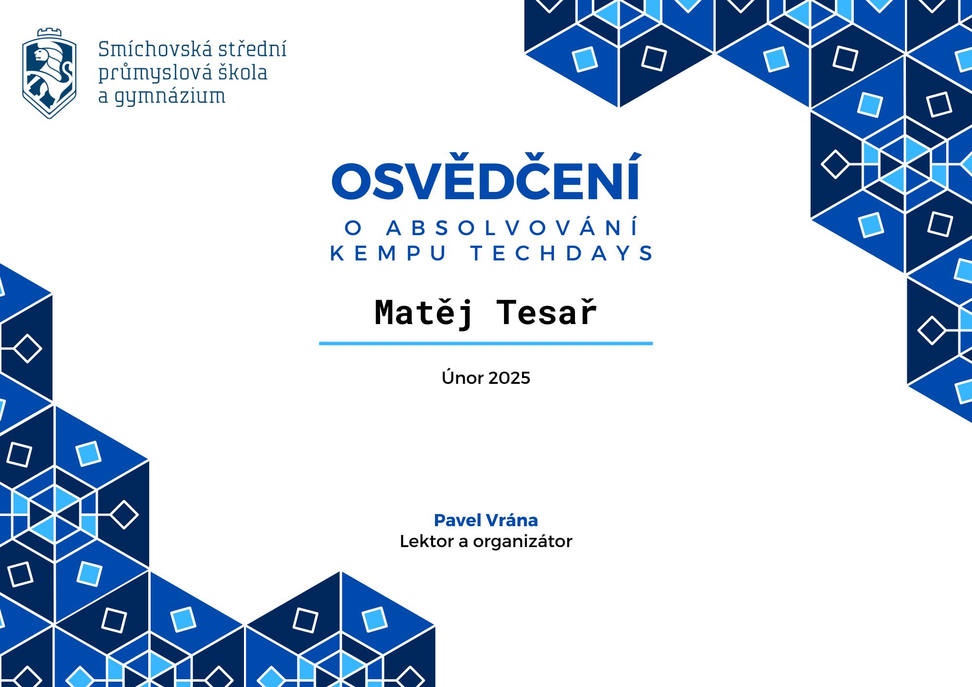 Hackdays, Techdays a Letní škola kybernetické bezpečnosti